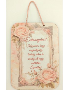 Fa dekor tábla, Édesanyám 1