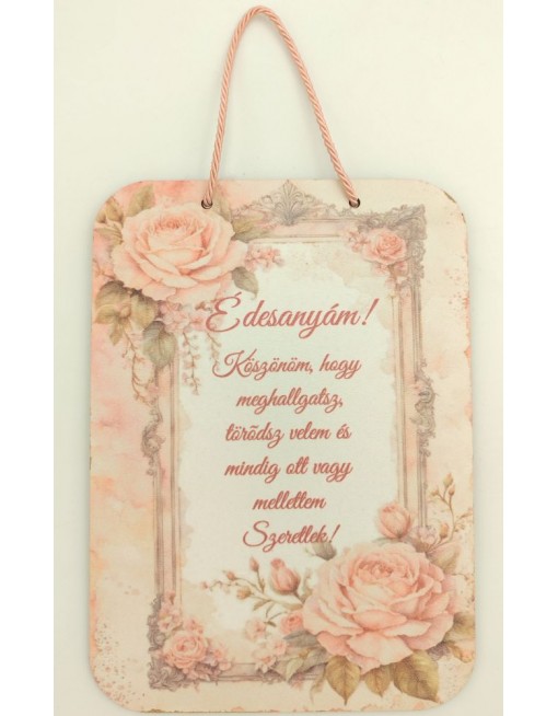 Fa dekor tábla, Édesanyám 1