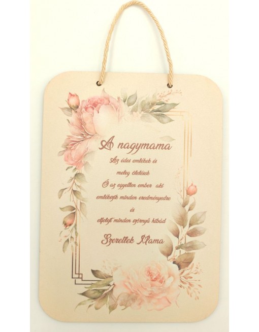 Fa dekor tábla, Nagymama 1