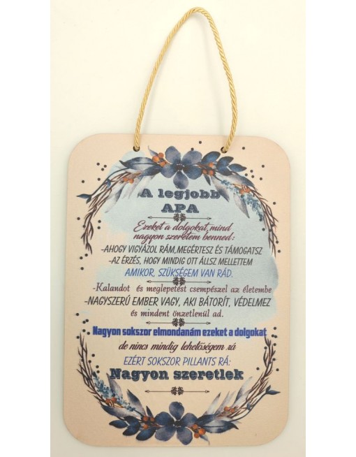 Fa dekor tábla, A legjobb apa