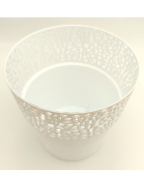 Csipkés kaspó, fehér Csipkés kaspó, fehér