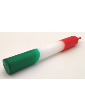 Szálas gyertya, piros-fehér-zöld Szálas gyertya, piros-fehér-zöld