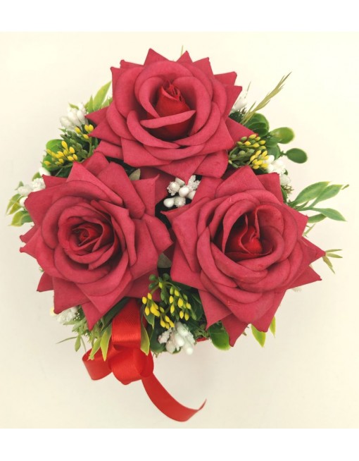 Nagy piros box, 3 rózsa