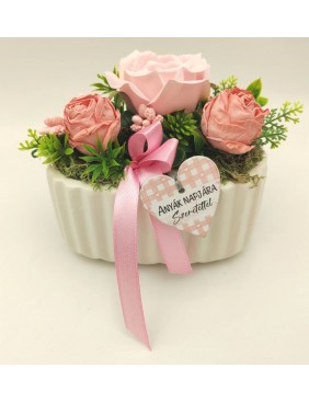 Díszített kis kaspó - Anyák napja