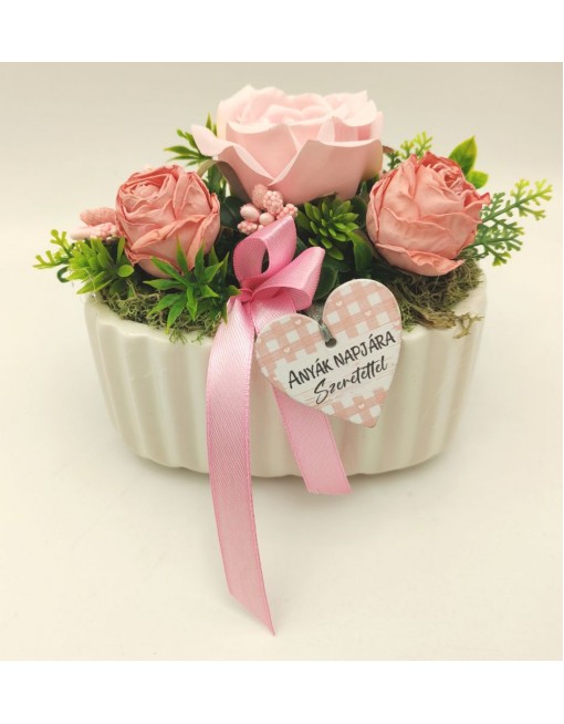 Díszített kis kaspó - Anyák napja