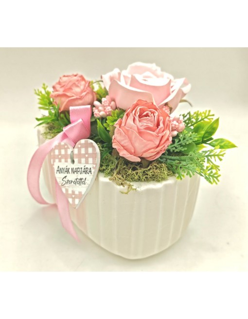 Díszített kis kaspó - Anyák napja