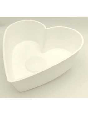 Fehér tál - szív